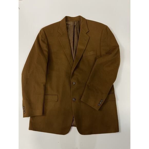 Pronto Uomo ImMen's Camel Brown Cashmere Suit Blazer Jacket Size 46L